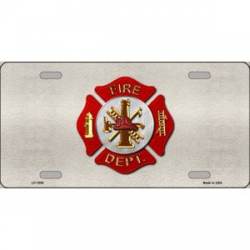 Fire Dept Maltese Cross - License Plate