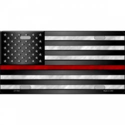 Thin Red Line American Flag Subdued - License Plate