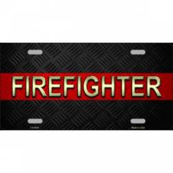 Thin Red Line Firefighter - License Plate