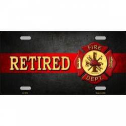 Thin Red Line Retired Firefighter - License Plate