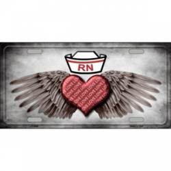 Love RN Registered Nurse Wings - License Plate