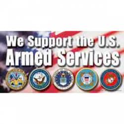 We Support The US Armed Services - Sticker