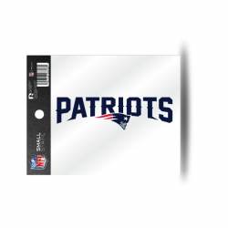 New England Patriots Text With Logo - Static Cling
