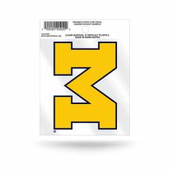 University Of Michigan Wolverines Yellow Logo - Static Cling