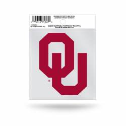 University Of Oklahoma Sooners Logo - Static Cling