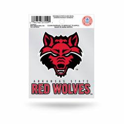 Arkansas State University Red Wolves Script Logo - Static Cling