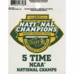 North Dakota State University Bison 4 Time NCAA National Champions - Static Cling
