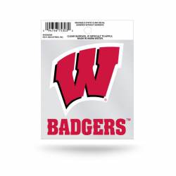 University Of Wisconsin Badgers Script Logo - Static Cling