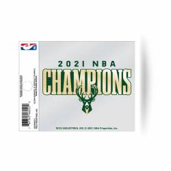 Milwaukee Bucks 2021 NBA Champions - Static Cling