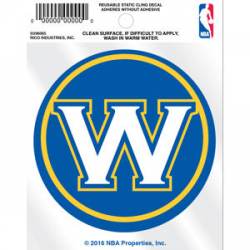 Golden State Warriors Secondary Logo - Static Cling