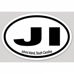 JI Johns Island South Carolina - Oval Sticker