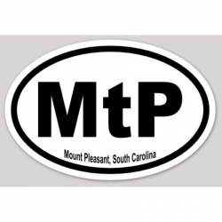 MtP Mount Pleasant South Carolina - Oval Sticker