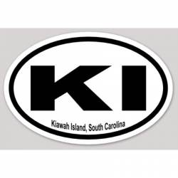 KI Kiawah Island South Carolina - Oval Sticker