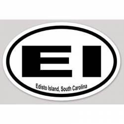 EI Edisto island South Carolina - Oval Sticker