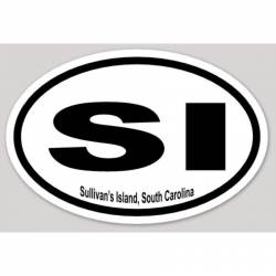 SI Sullivan's Island South Carolina - Oval Sticker