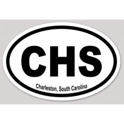 CHS Charleston South Carolina - Oval Sticker