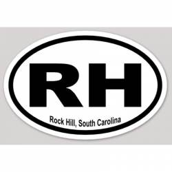 RH Rock Hill South Carolina - Oval Sticker