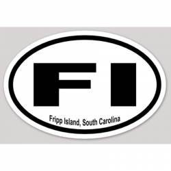 FI Fripp Island South Carolina - Oval Sticker