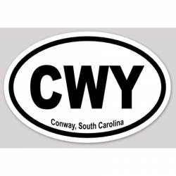 CWY Conway South Carolina - Oval Sticker