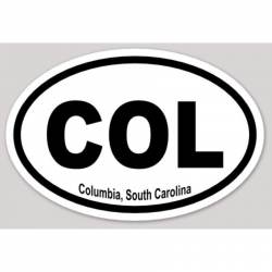 COL Columbia South Carolina - Oval Sticker