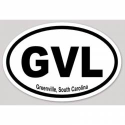 GVL Greenville South Carolina - Oval Sticker
