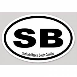 SB Surfside Beach South Carolina - Oval Sticker