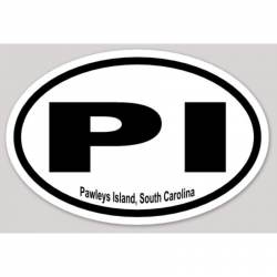 PI Pawleys Island South Carolina - Oval Sticker