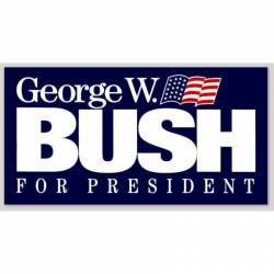 George W Bush For President Replica - Bumper Sticker