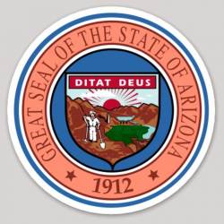 Great Seal Of The State Of Arizona 1912 - Vinyl Sticker