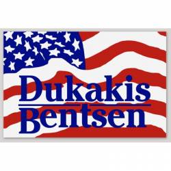 Michael Dukakis Lloyd Bentsen Replica 1988 - Bumper Sticker