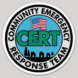 Community Emergency Response Team Circle Logo - Vinyl Sticker