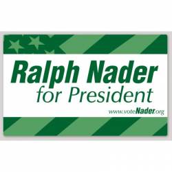 Ralph Nader For President 2004 Replica Campaign - Vinyl Sticker