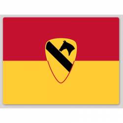 1st First Cavalry Division Flag - Vinyl Sticker