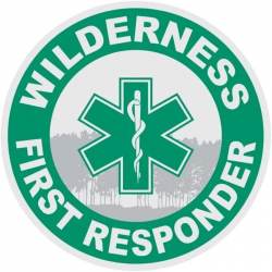 Wilderness First Responder Green - Vinyl Sticker
