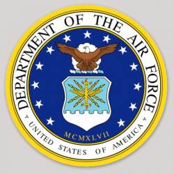 Department Of The Air Force Round Logo Emblem - Vinyl Sticker