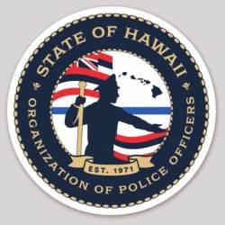 State of Hawaii Organization Of Police Officers Navy - Vinyl Sticker