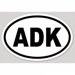 ADK Adirondacks New York - Oval Sticker