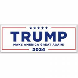 Donald Trump For President 2024 Make America Great Again White - Vinyl Sticker