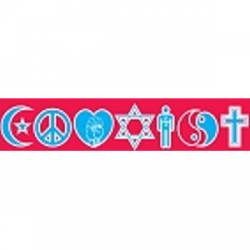 Coexist - Red Bumper Sticker