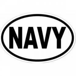 Navy - Oval Sticker