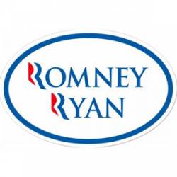 Romney Ryan - Oval Sticker