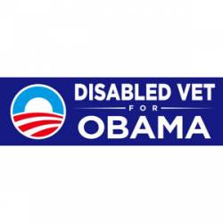 Disabled Vet For Obama - Bumper Sticker