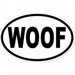 WOOF - Oval Sticker