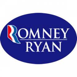 Romney Ryan - Navy Oval Sticker