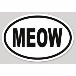 MEOW - Oval Sticker