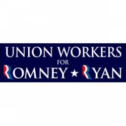 Union Workers For Romney Ryan - Bumper Sticker