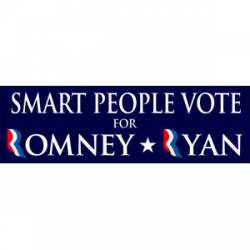Smart People Vote For Romney Ryan - Bumper Sticker