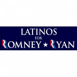 Latinos For Romney Ryan - Bumper Sticker
