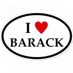 I Love Barack - Oval Sticker