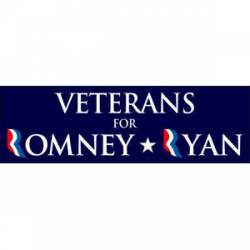 Veterans For Romney Ryan - Bumper Sticker
